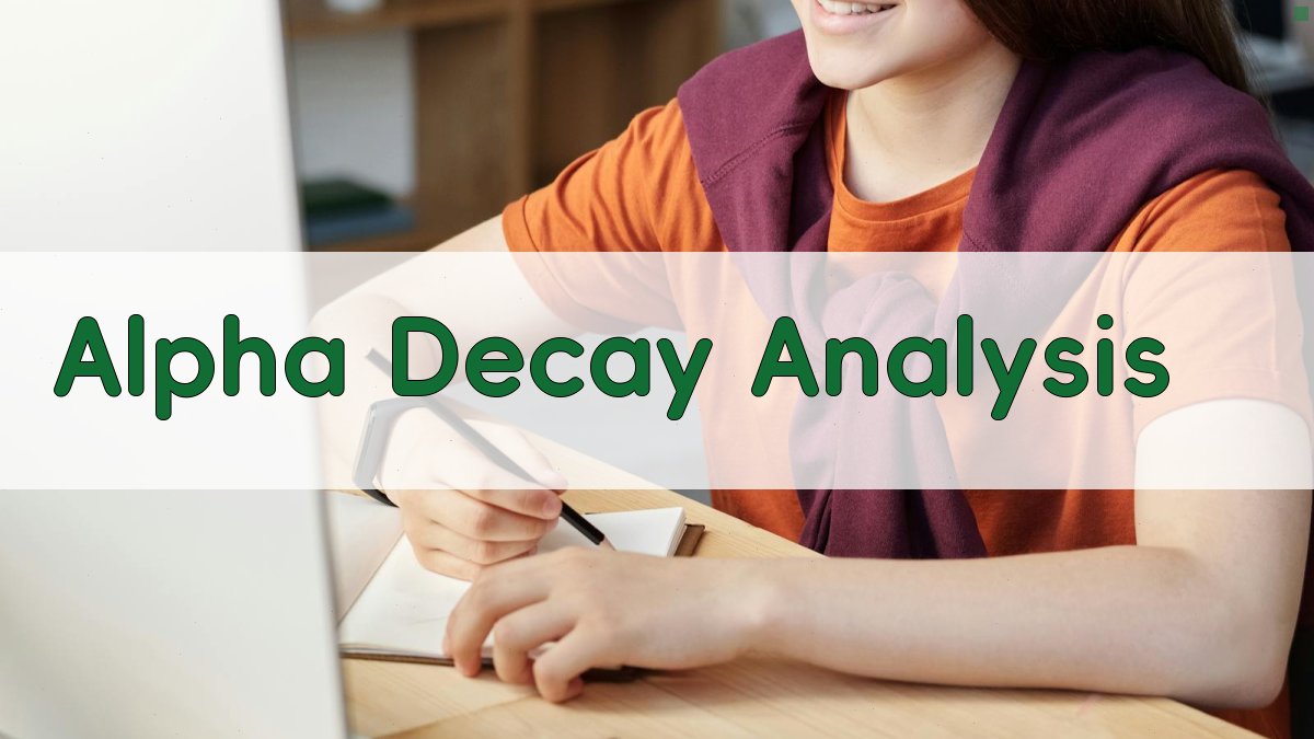 AI Alpha Decay Analyzer